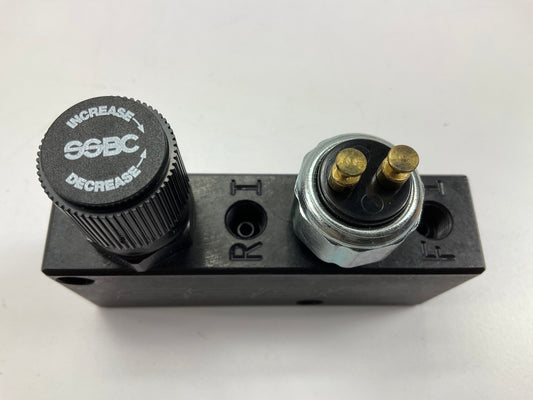 NEW UNBOXED - SSBC A0730 Adjustable Proportioning Valve Block 3/16'' Brake Lines