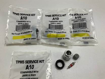 (4) A10 Tire Pressure Monitoring System (TPMS) Sensor Service Kits