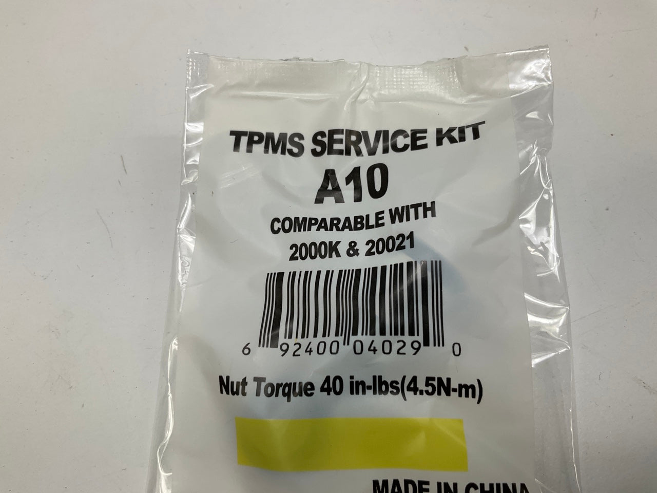 (4) A10 Tire Pressure Monitoring System (TPMS) Sensor Service Kits