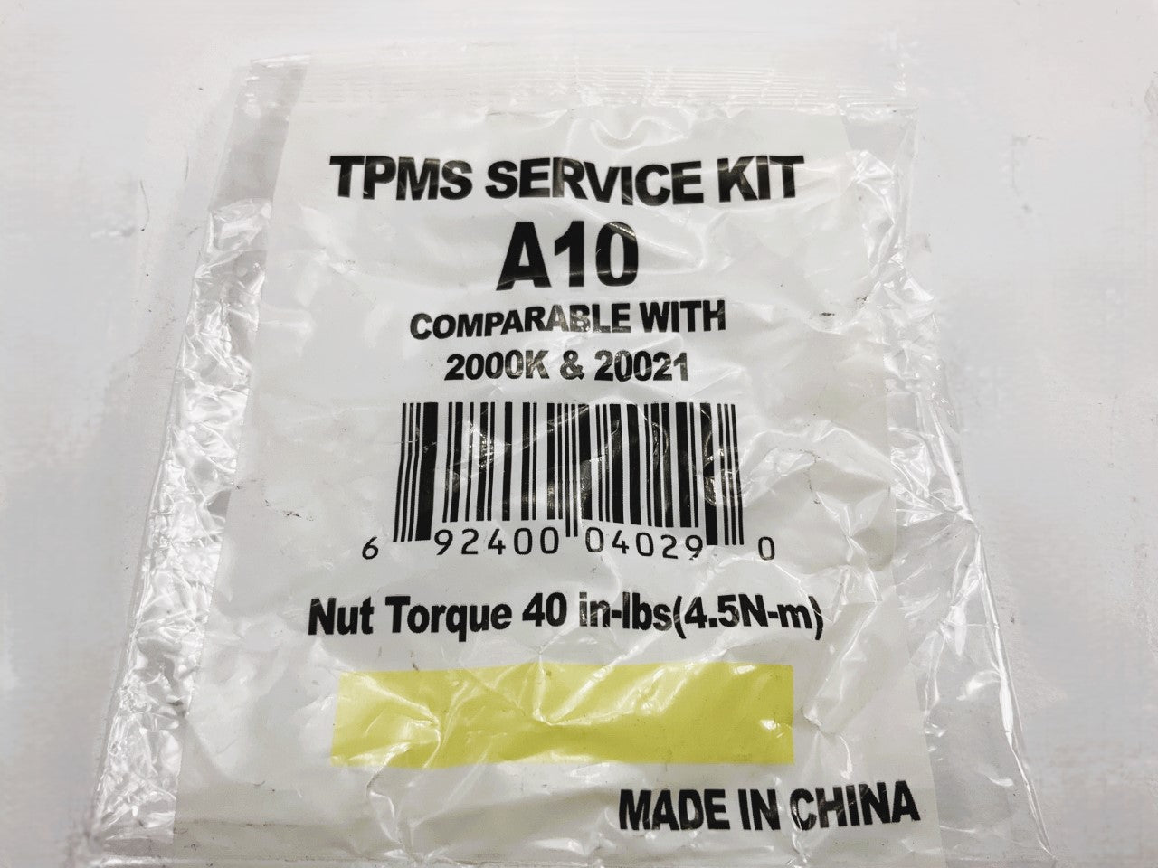A10 Tire Pressure Monitoring System (TPMS) Sensor Service Kit