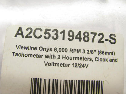NEW UNBOXED VDO A2C53194872-S Viewline LCD Programmable Tachometer