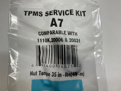 (4) NEW A7 Tire Pressure Monitoring System (TPMS) Sensor Service Kits