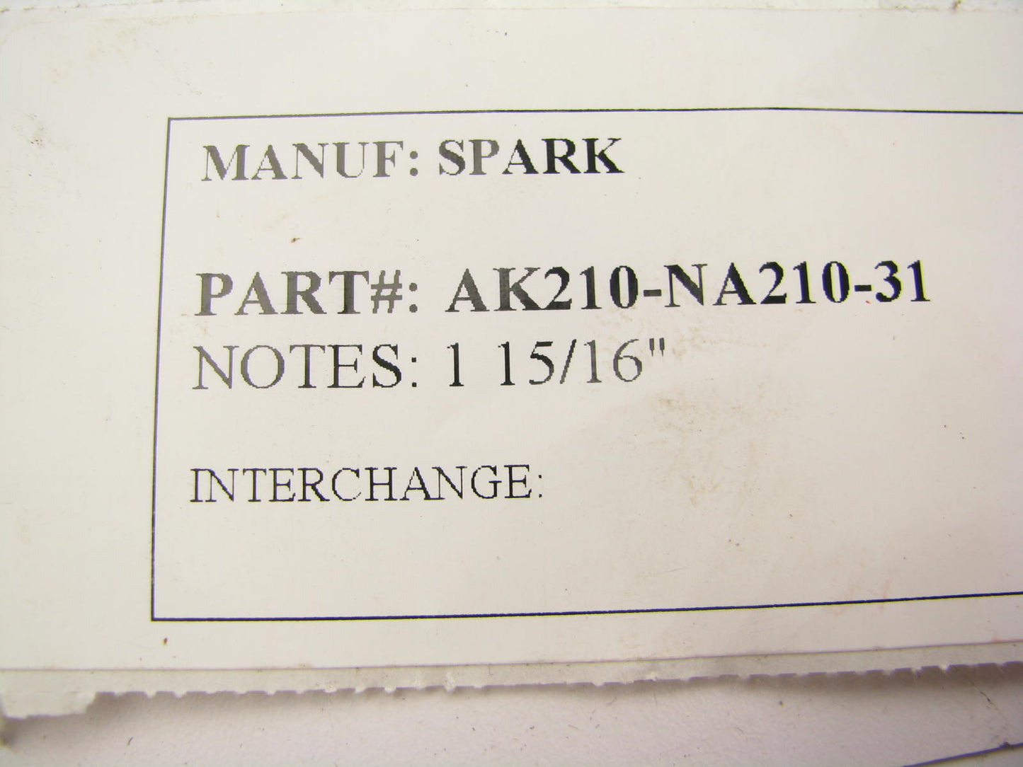 AK210 Pillow Block & NA210-31 1 15/16'' Locking Collar Insert Bearing