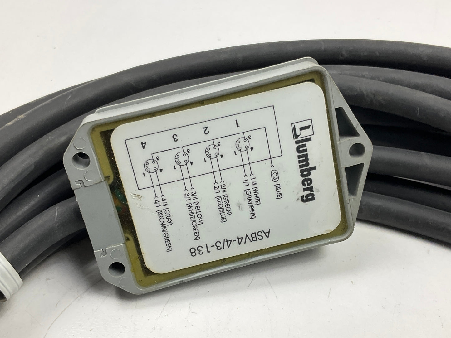 LUMBERG AUTOMATION ASBV44-3-138-10M Distribution Block With Harness 4 Port