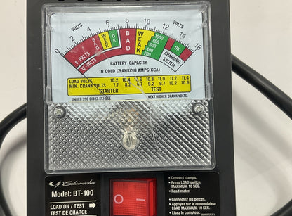 BROKEN SCREEN Battery Tester 100 Amp Schumacher BT100 Test Load 6