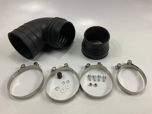 4'' To 3.5'' Adapter Cold Air Intake Coupler Kit 90 Degree Elbow And Hose Clamps