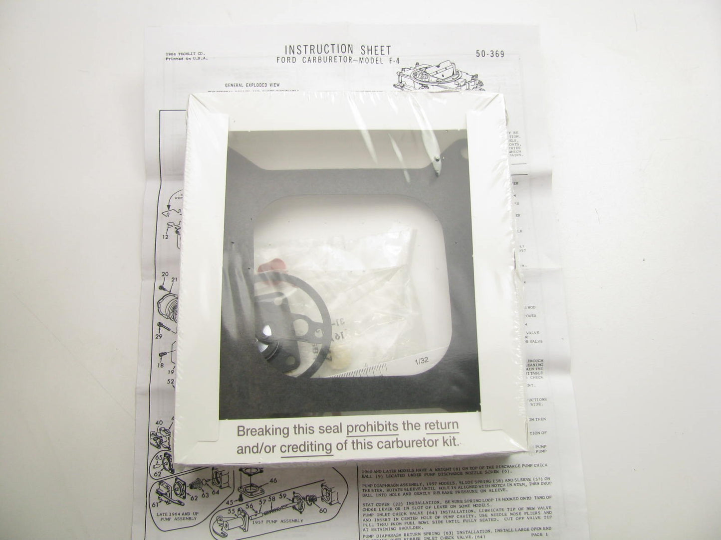 NEW - Out Of Box CK201 Carburetor Rebuild Kit for 1968-1969 Ford 4-BBL