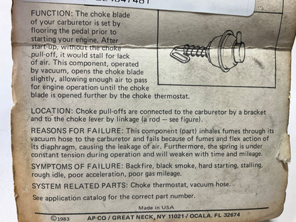 NEW -  OUT OF BOX CP458 Vapor Canister Purge Valve