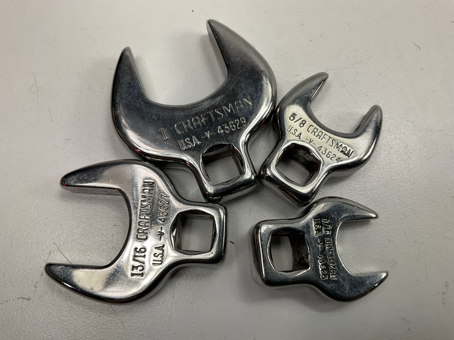 USED - 3/8'' Drive Craftsman SAE 3/8'' - 1'' Crowfoot Wrenches/Sockets 10 Piece Set