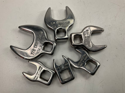 USED - 3/8'' Drive Craftsman SAE 3/8'' - 1'' Crowfoot Wrenches/Sockets 10 Piece Set