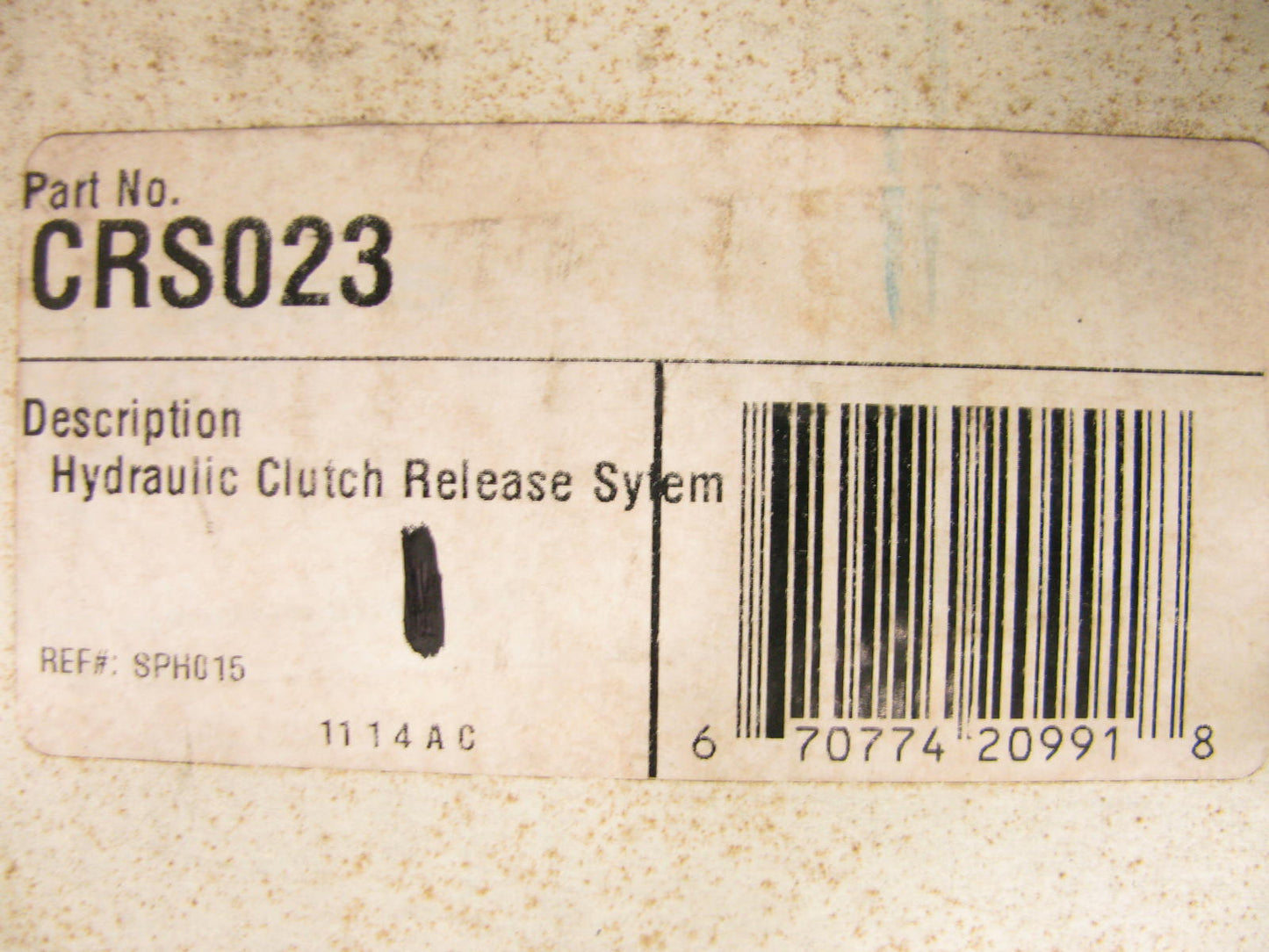 NEW - OUT OF BOX CRS023 Clutch Master & Slave Cylinder Assembly