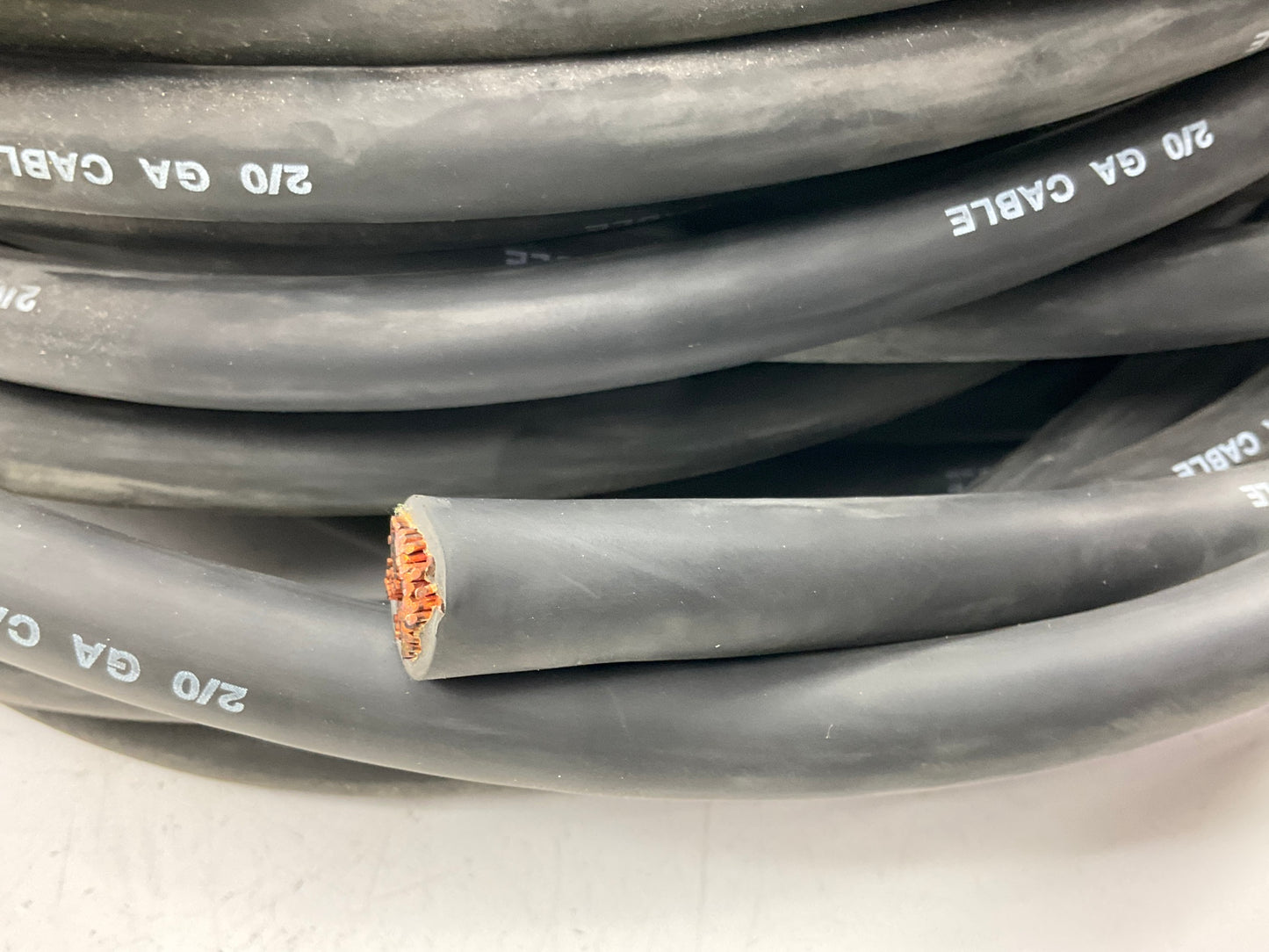 100 FEET - HEAVY DUTY 2/0 GA Black Battery / Welding Cable 2/0 Gauge