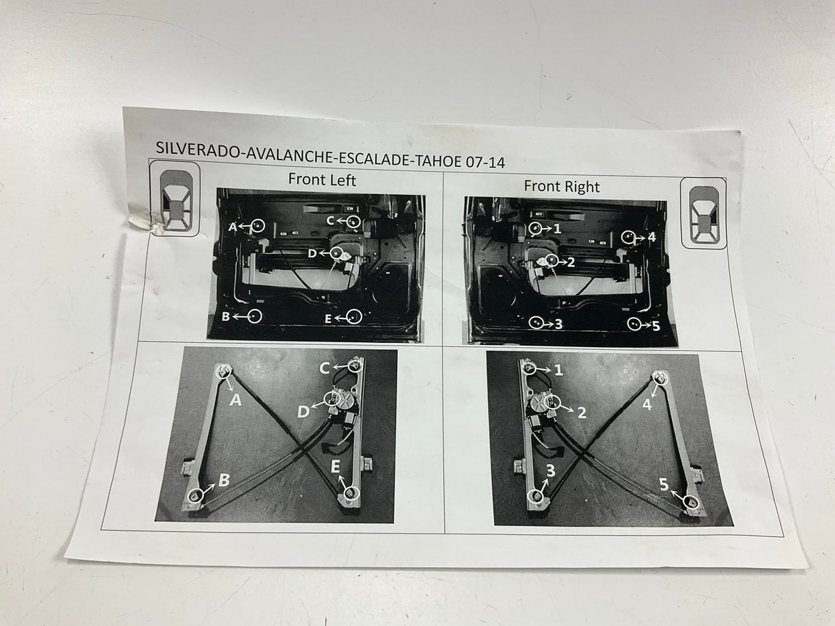 NEW AFTERMARKET CVT1084OL Front Left Window Motor & Power Window Regulator