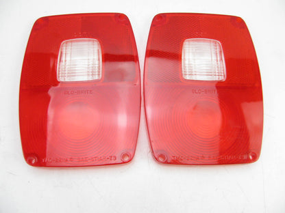 (x2) 1967-1888 Ford Truck Brake Stop Turn Reverse Tail Light Lens D3TZ-13450-B
