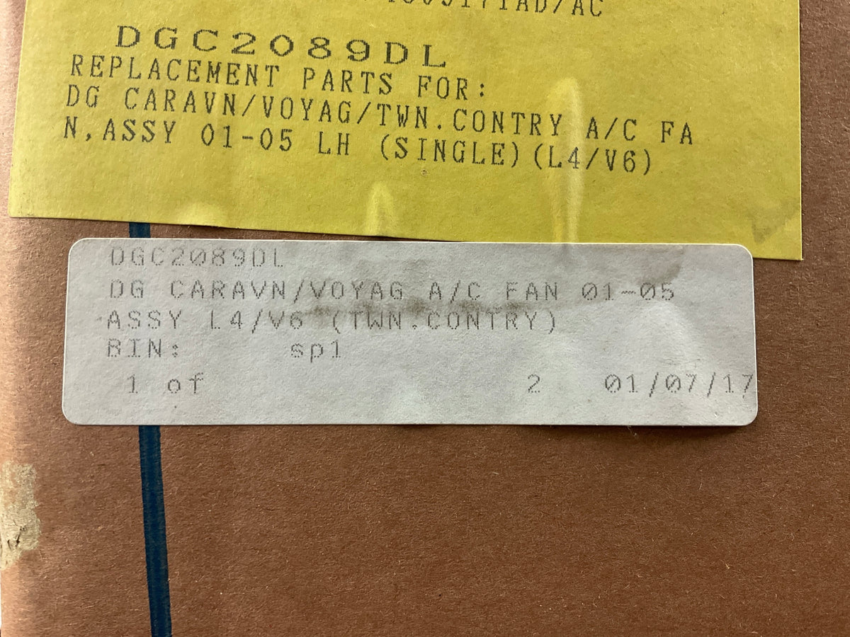 NEW DGC2089DL Left Engine Cooling Fan