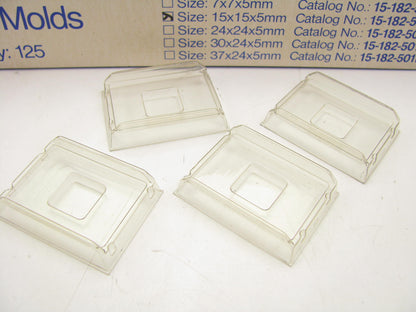 OPEN BOX  - Disposable Base Molds LOT, COMES AS IS AS SHOWN