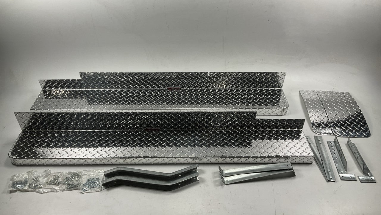 NEW - OUT OF BOX DZ2017 Brite-Tread Aluminum Running Boards - STANDARD CAB