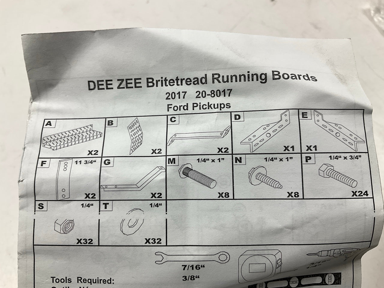 NEW - OUT OF BOX DZ2017 Brite-Tread Aluminum Running Boards - STANDARD CAB