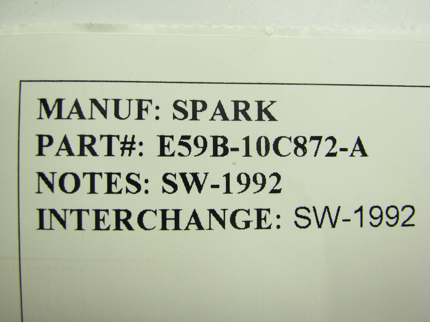 NEW - Out Of Box E59B-10C872-A Door Open Warning Switch - SW-1992