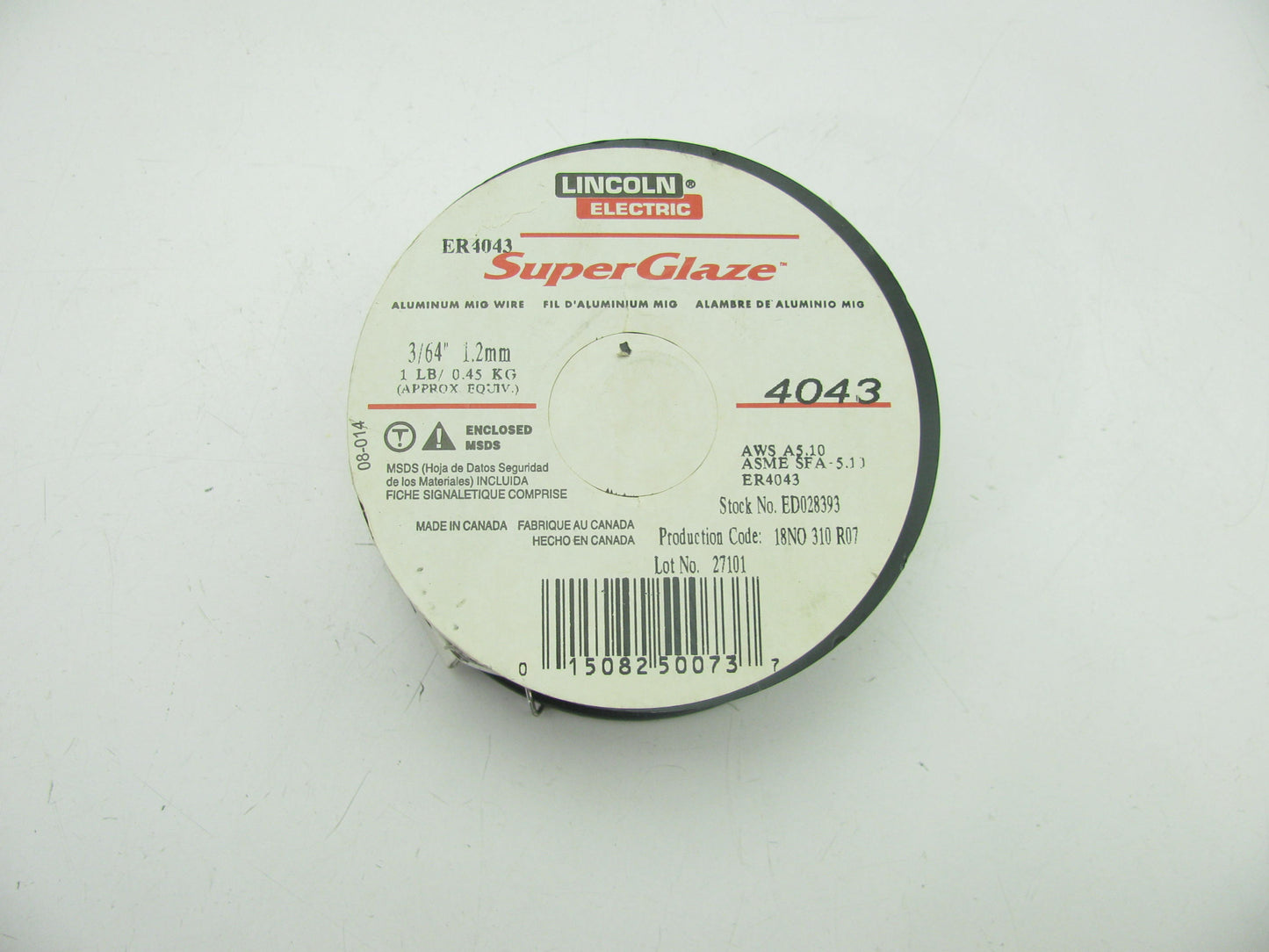 Lincoln Electric ER4043 - MIG Aluminum Welding Wire - 1 Lb Spool  3/64''