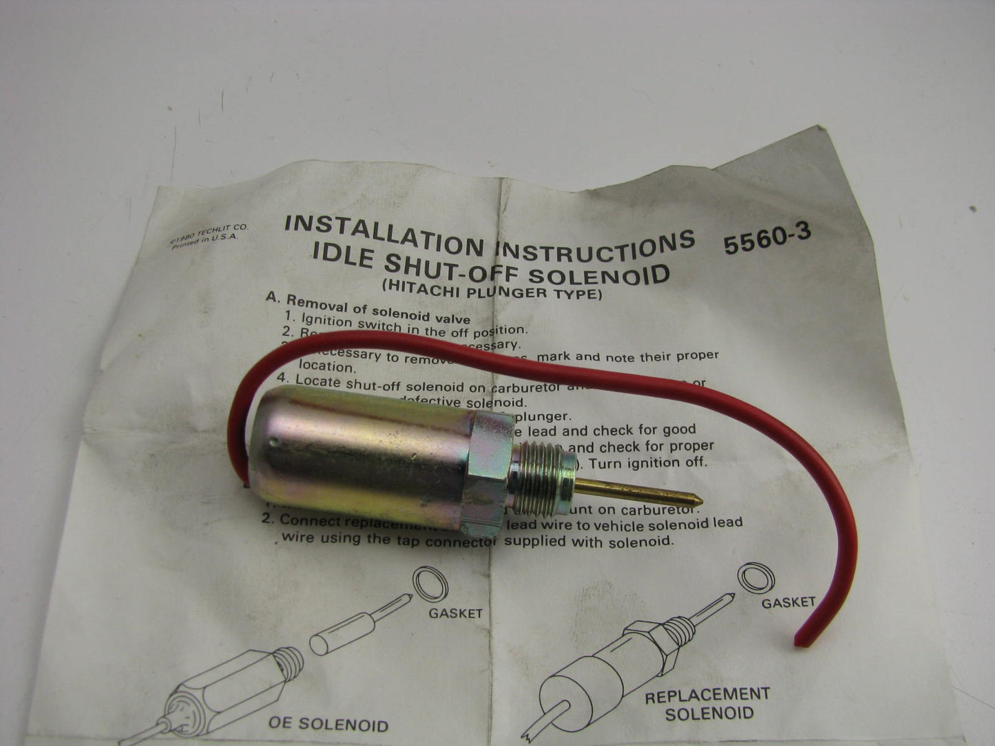 NEW - OUT OF BOX - ES59 Carburetor Fuel Shut-off (Idle Stop) Solenoid