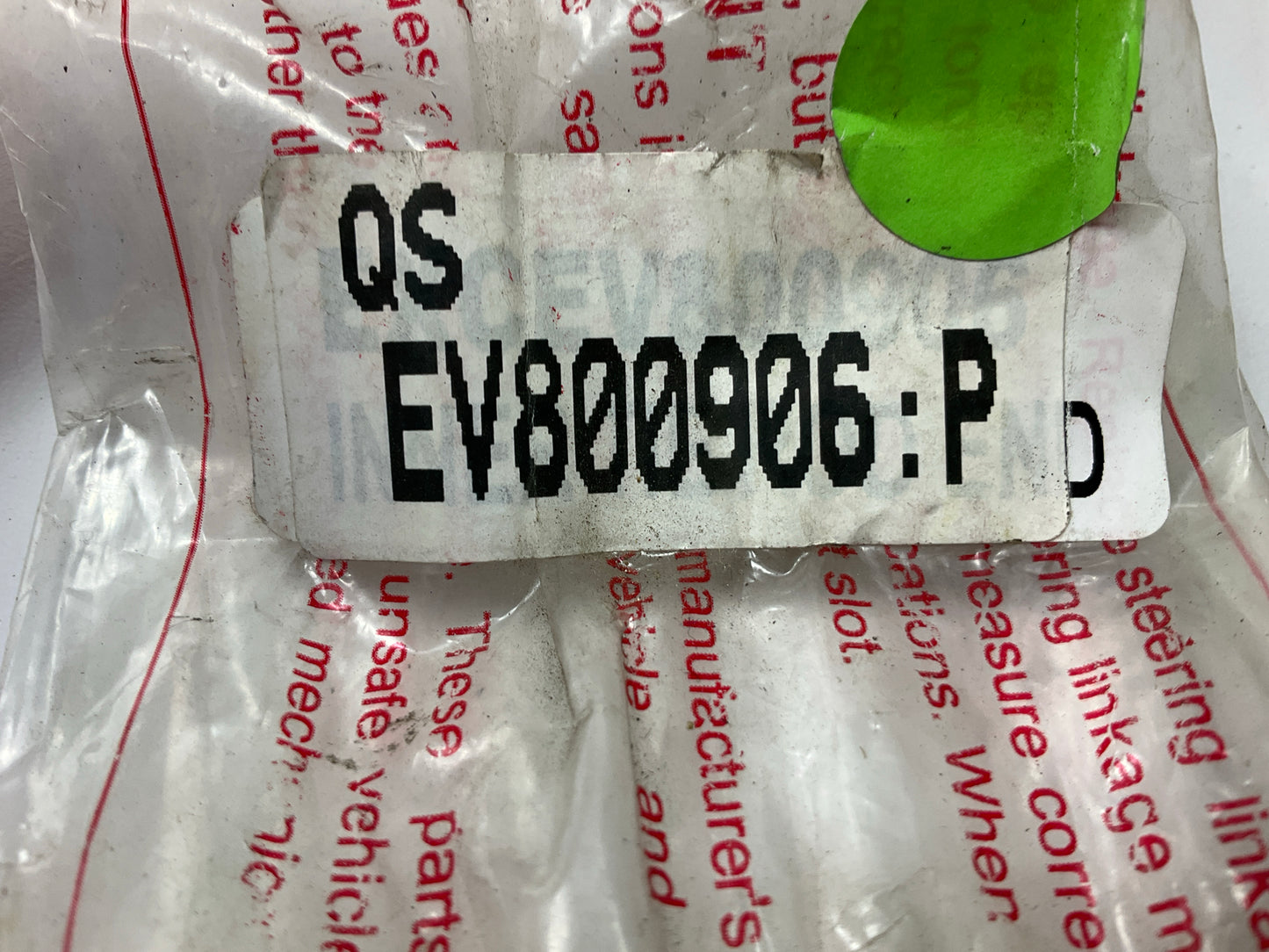 NEW - UNBOXED EV800906 Front Inner Steering Tie Rod End