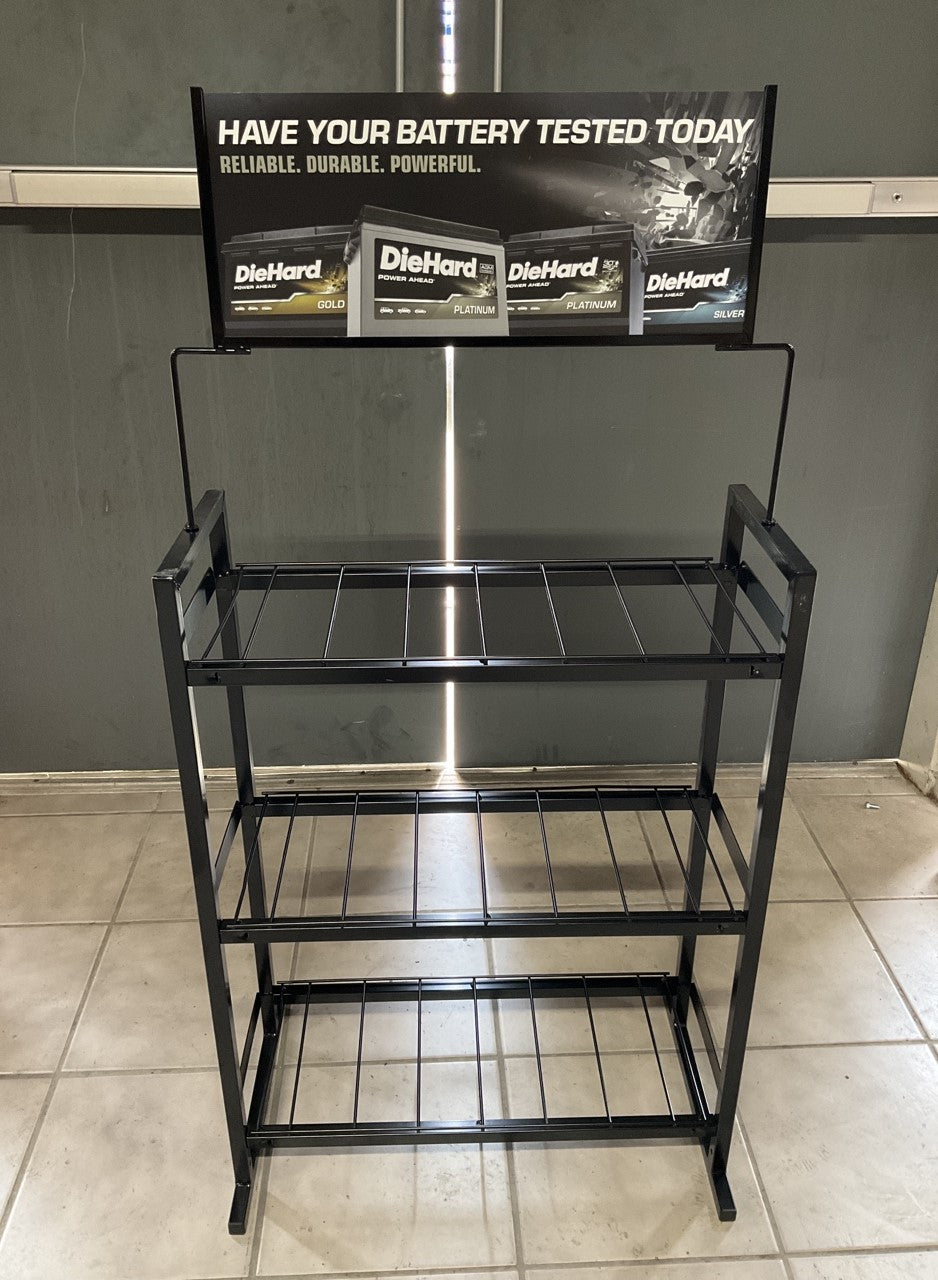 Diehard EZSNAP6 12V Auto Battery Rack Display / Sales Rack