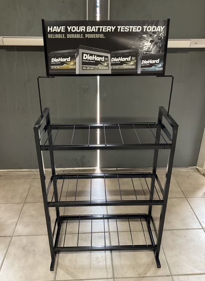 Diehard EZSNAP6 12V Auto Battery Rack Display / Sales Rack