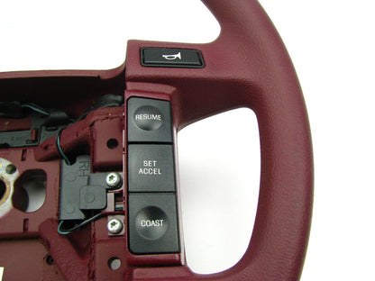 NOS 1991-92 Lincoln Continental BURGUNDY Wheel W/ Cruise Control Switch