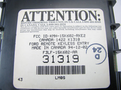 NEW - OUT OF BOX - OEM FORD F3LF-15K602-AA Keyless Entry Remote Control Module