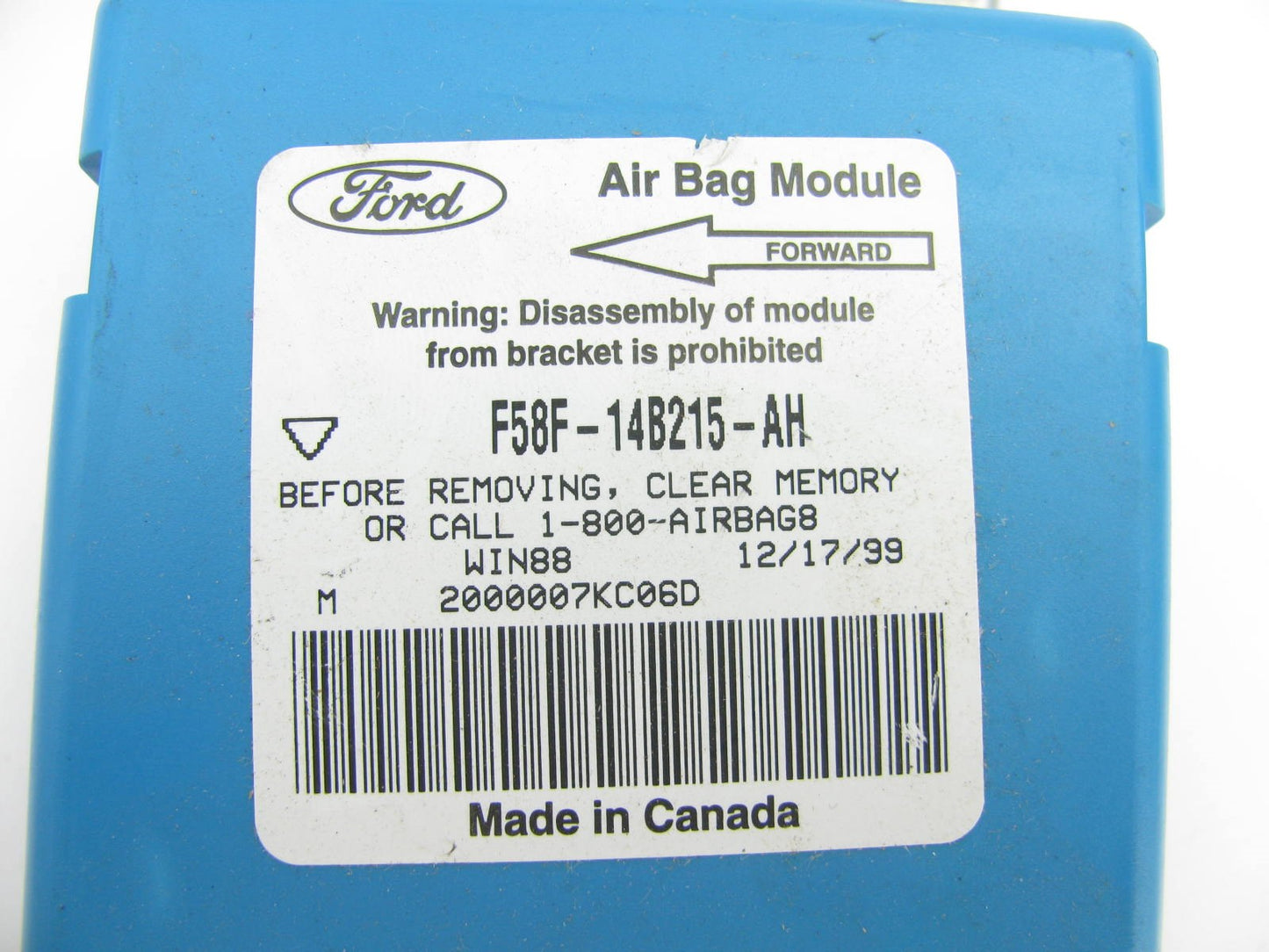 NEW UNBOXED OEM Ford F58F-14B215-AH SRS Control Module - 1995-1998 Ford Windstar