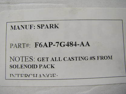 NEW UNBOXED F6AP-7G484-AA Auto Trans Valve Body & Solenoids 1995-97 4R70W 4.6L