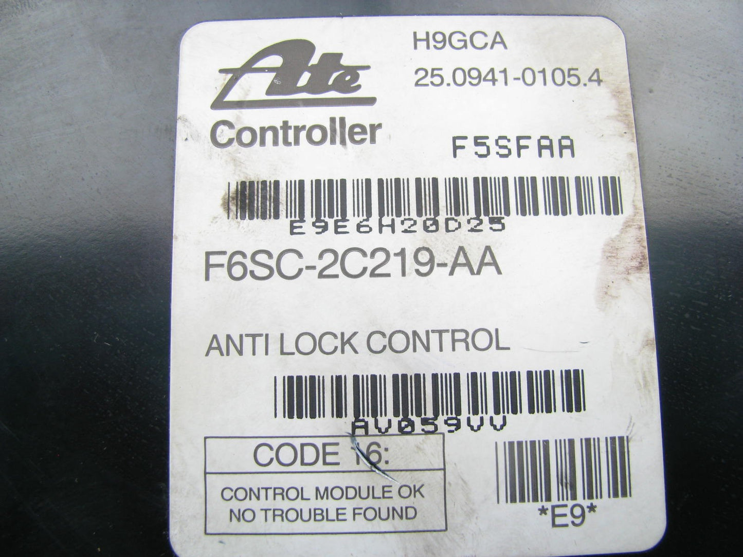 NEW - OUT OF BOX - OEM Ford F6SC-2C219-AA ABS Control Module W/O TCS Only