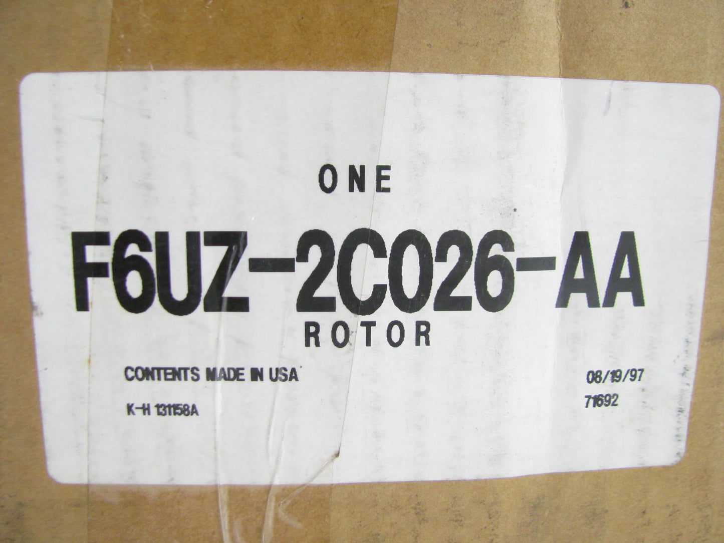NEW - OUT OF BOX OEM Ford F6UZ-2C026-AA REAR Brake Rotor - 8 Lug
