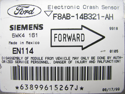 NEW - OUT OF BOX - OEM Ford F8AB-14B321-AH SRS Control Module