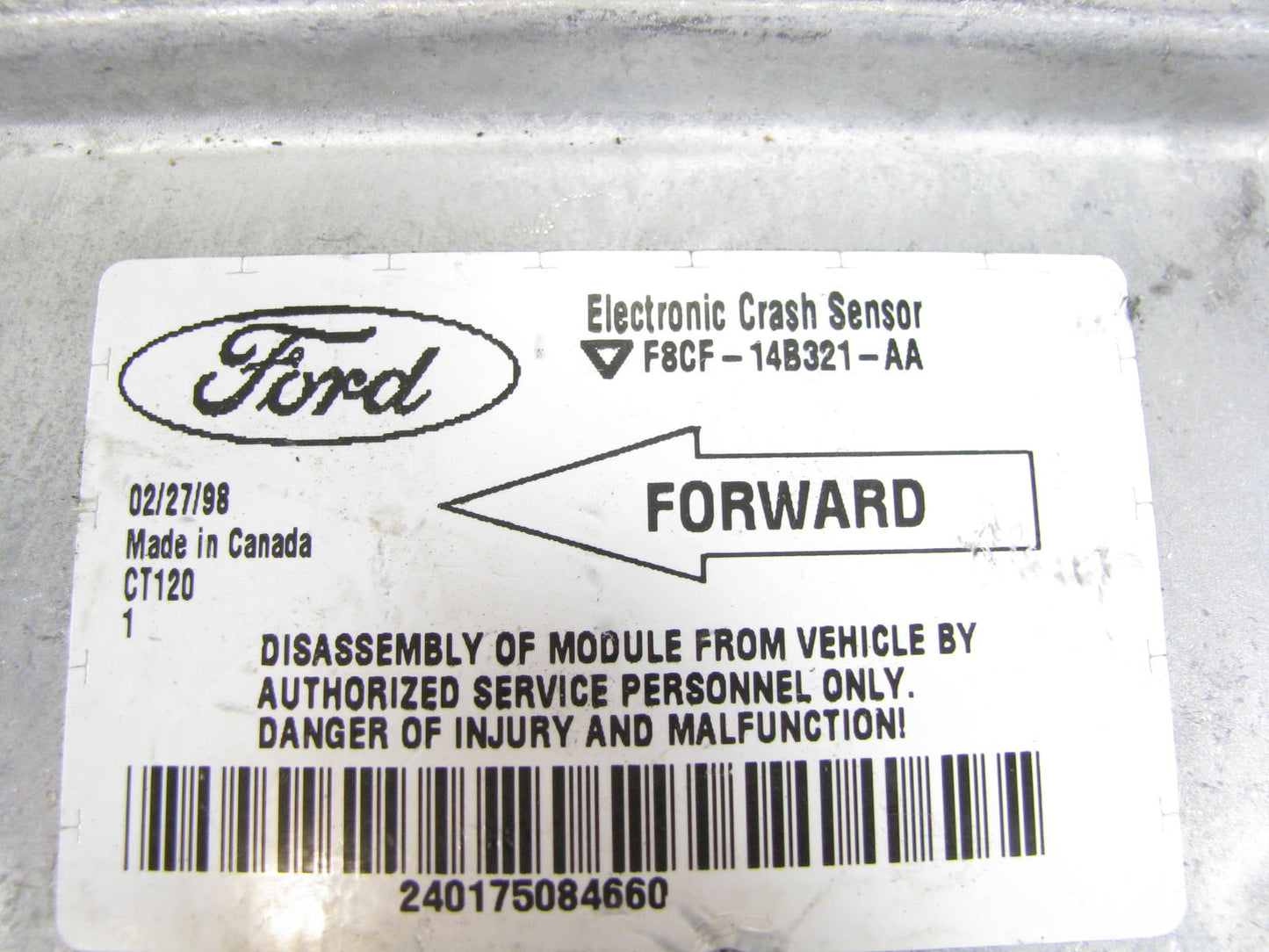 NEW OUT OF BOX OEM Ford F8CF-14B321-AA SRS Crash Sensor Module 97-02 Escort