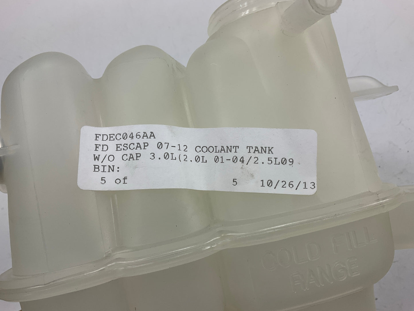 Radiator Coolant Overflow Tank W/O CAP - 2001-2012 Ford Escape, 01-11 Tribute V6