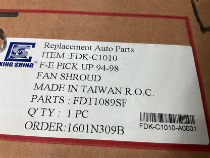 NEW FDT1089SF Radiator Fan Shroud - 1994-1996 Ford F-150 F-250 5.0L/5.8L