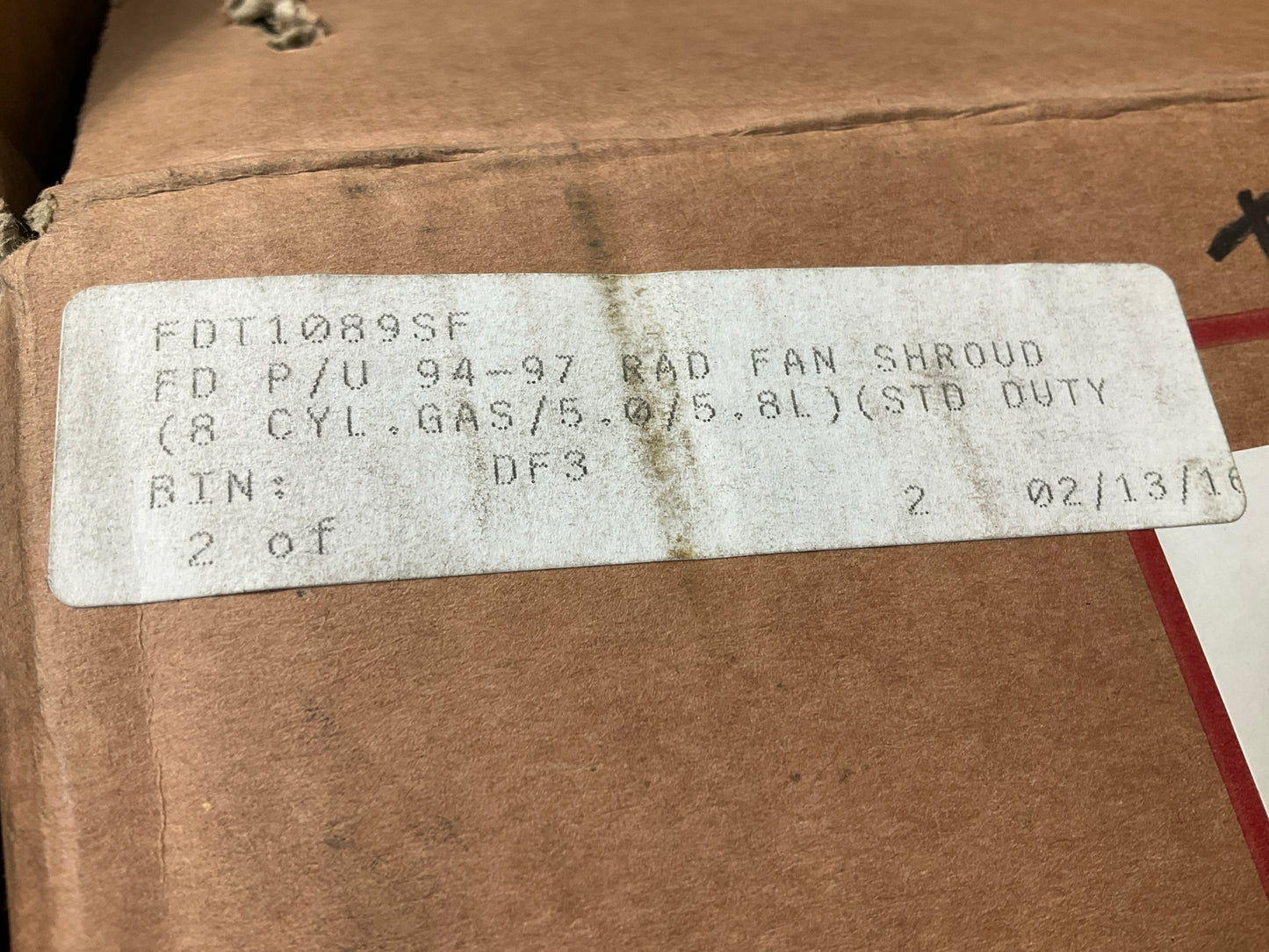 NEW FDT1089SF Radiator Fan Shroud - 1994-1996 Ford F-150 F-250 5.0L/5.8L