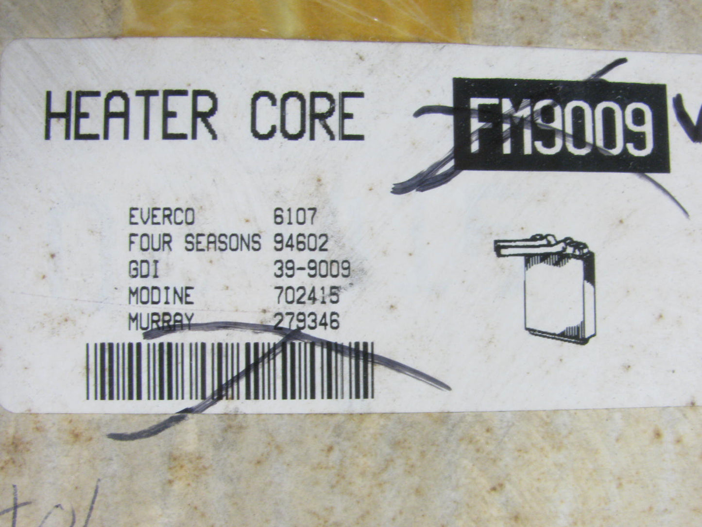 FM9009 Heater Core  For 1984-1994  Tempo, Topaz