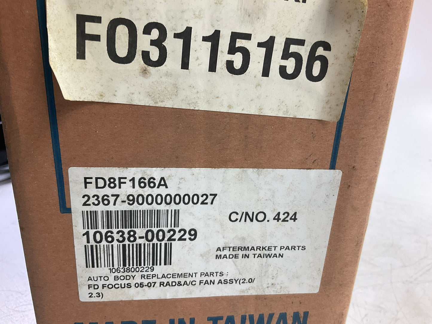 NEW FO3115156  Dual Radiator And Condenser Fan For 2005-2007 Ford Focus