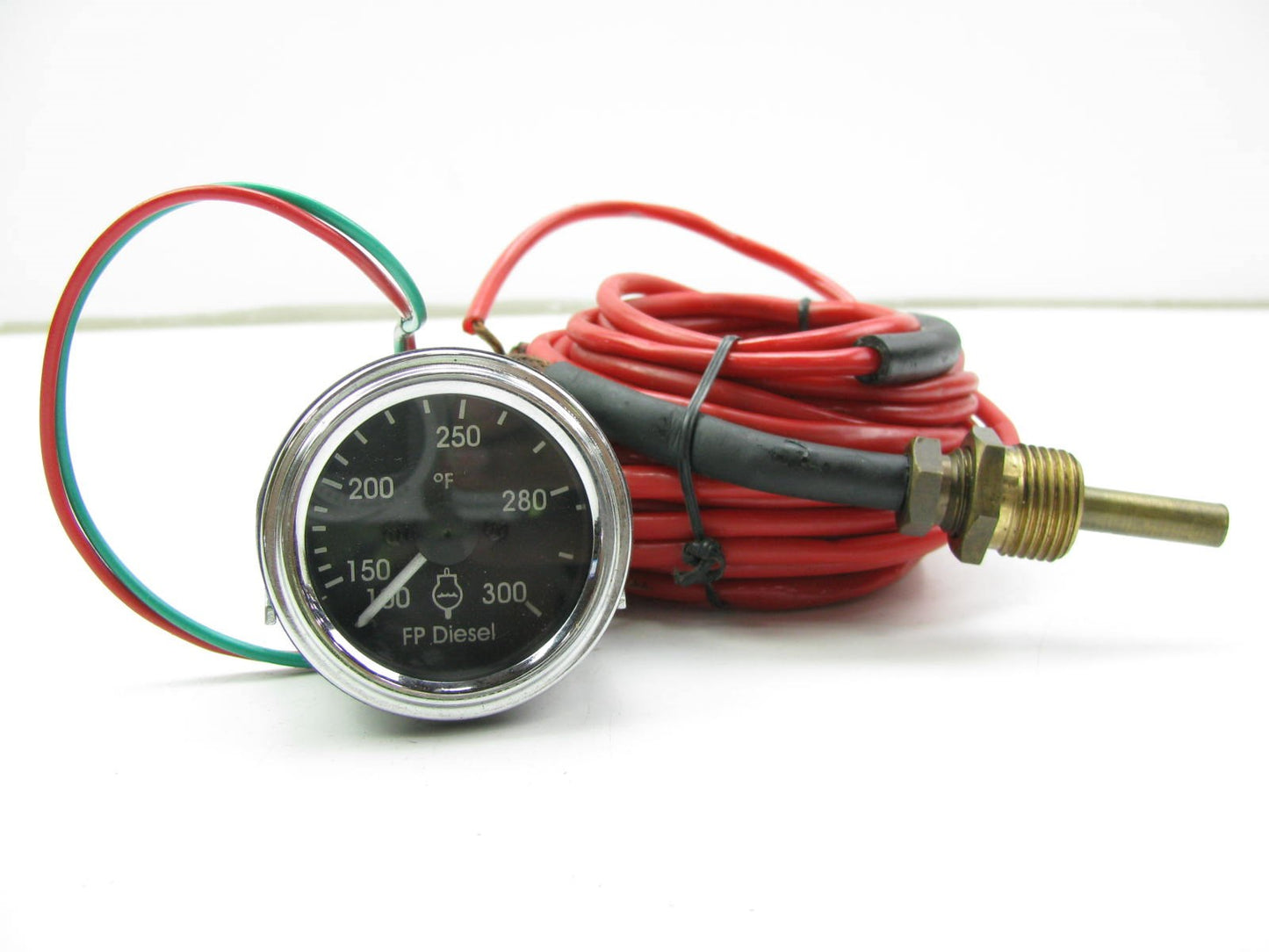 FP Diesel HD Truck Oil Temp Temperature Gauge W/ Sender 100-300 Degrees F.