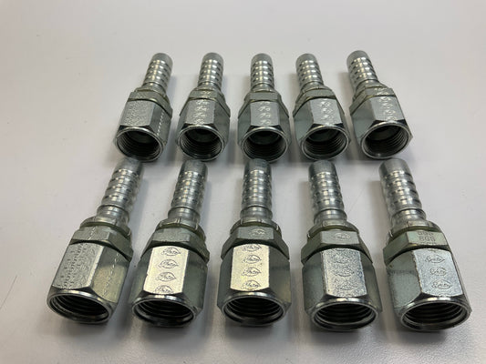 (10) NEW UNBOXED G20170-0808 Female JIC 37° Flare Swivel Hydraulic Fitting, 1/2''