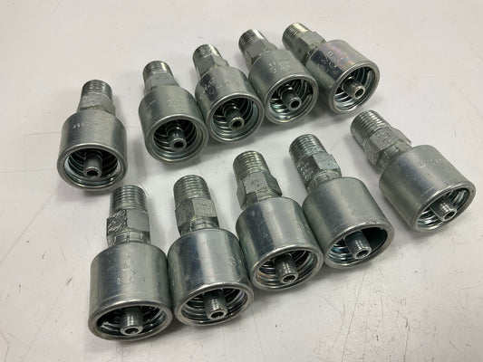 (10) UNBOXED Gates G25100-0404 Hydraulic Hose Fitting Coupler 1/4'' Hose 1/4-18