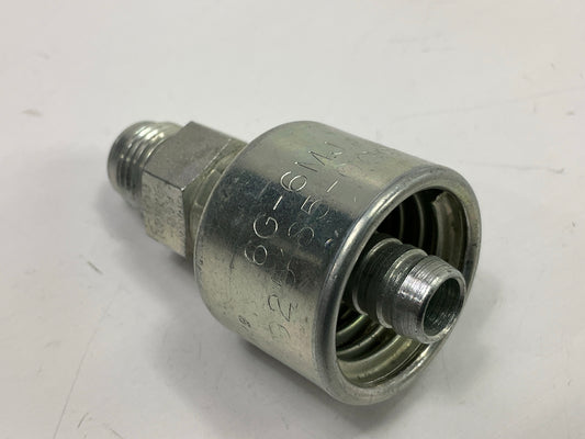 G25165-0606 3/8'' ID Hydraulic Hose End Fitting Coupler MegaCrimp 6G-6MJ