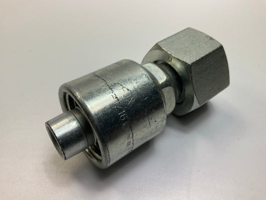 Gates Hydraulic Fitting 3/4'' Hose Crimp X 1-5/16-12 JIC 37 Deg. Straight Swivel