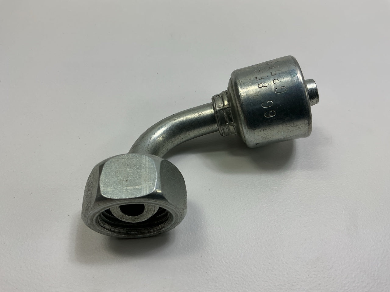 NEW G25832-0608 British Hydraulic Hose Fitting 90 Deg Bent Tube (MegaCrimp)