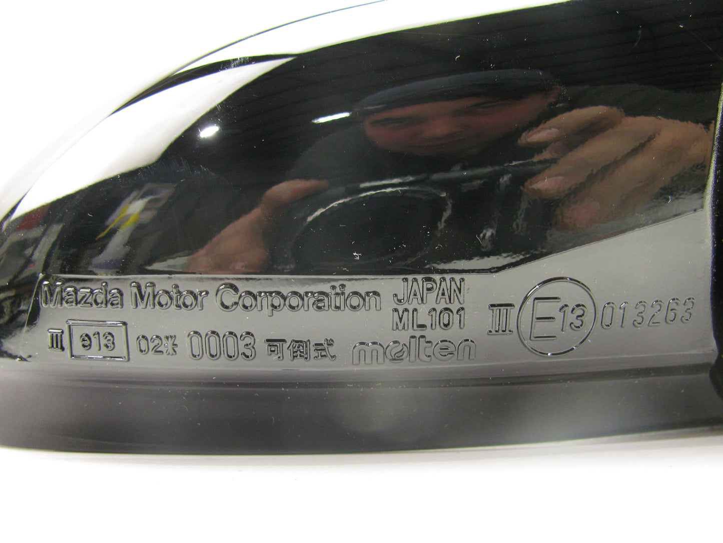 NEW UNBOXED Genuine Right R.H. Mirror Gloss Black OEM For 1995-1997 Mazda 626