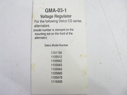 NEW - OUT OF BOX GMA-03-1 Alternator Voltage Regulator