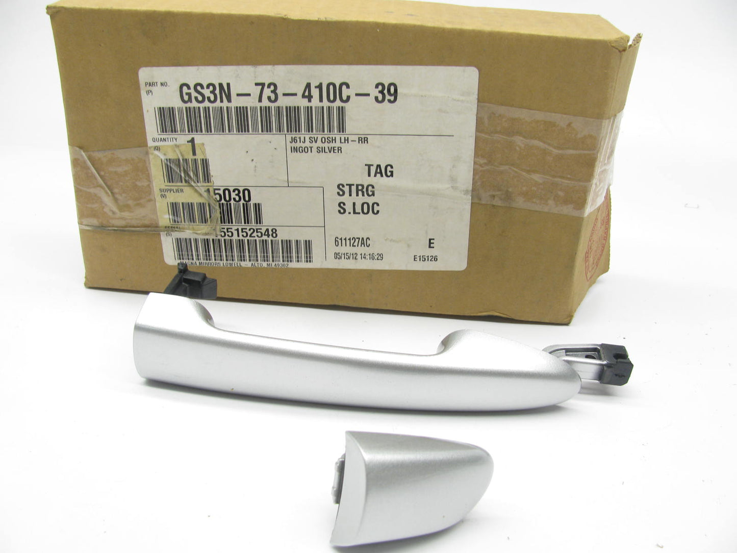 NEW Rear Left Drivers Side SILVER Outside Exterior Door Handle 2011-2013 Mazda 6
